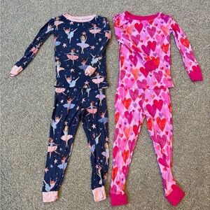 Little Sleepies Pink and Navy Pajama 2 Sets size 3T